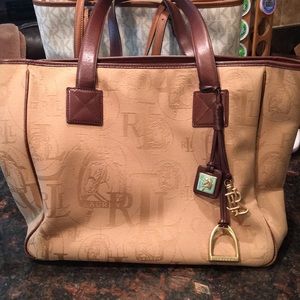 Huge Ralph Lauren equestrian shoulder bag